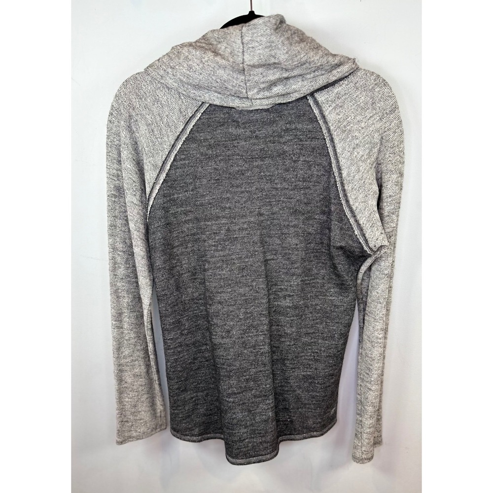 Kuhl Lea Pullover Sweater Womens Large Grey Cowl Neck Wool Blend Colorblock L - Picture 3 of 7